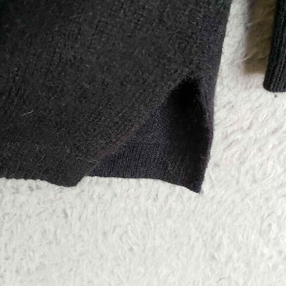 Talbots Sweater Womens Size Large L Black Cashmere Knit Cowl Neck Oversized - Picture 4 of 8